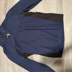 Alfani Navy and Black Long Sleeve Shirt